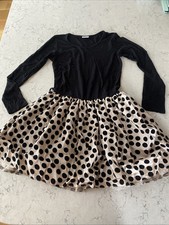 Next Girls Dress Age 12 Years Black Spotty
