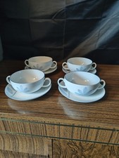 seltmann Weiden lido jasmine 4 soup cups and 4 saucers  8 Item Set VGC
