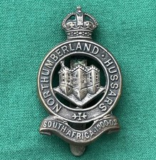 The Northumberland (Yeomanry) Hussars ~ "Gaunt" ~British Army Military Cap Badge
