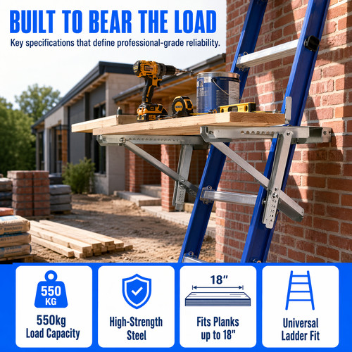 2pcs steel ladder jack 550kg - steel,