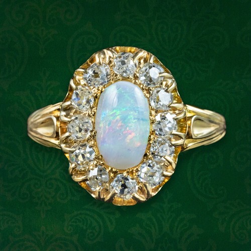 Antique victorian opal diamond - victorian,
