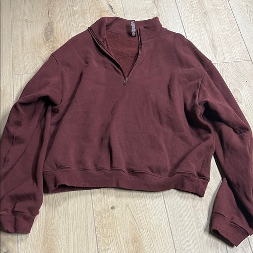 Skims maroon half zip pullover - skims,