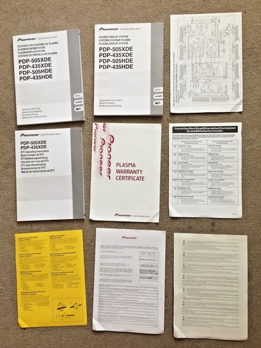Manuals for pioneer - pioneer, tv
