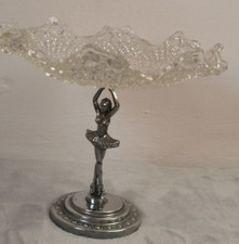 Art Deco Chrome Glass Dish Centrepiece circa 1930s