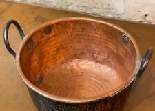 LARGE ANTIQUE HAMMERED COPPER