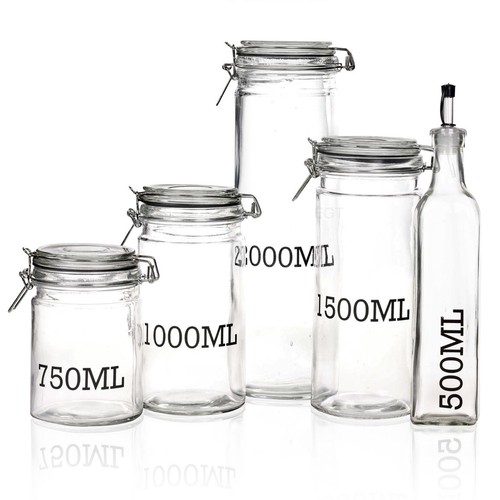 Large glass storage jar - large, with