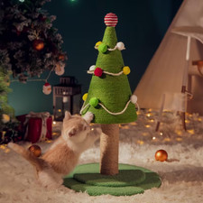 Cat Scratching Post Activity Centre Sisal Christmas Tree Scratcher Tower 30X53cm