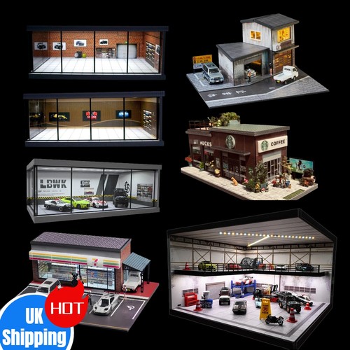 Diorama car garage model - garage,