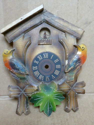 Useful old cuckoo clock case - old,