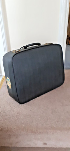 1960 retro slate grey - grey, suitcase
