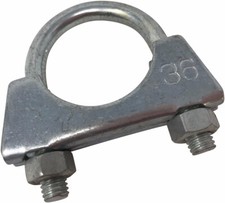 Universal U Bolt Exhaust Clamp - Size: 26mm with M8 Nuts BZP