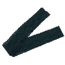 `Dark Green Lace Ribbon 10 Yards 2in Wide Stretchy Elastic Lace Trim Decor