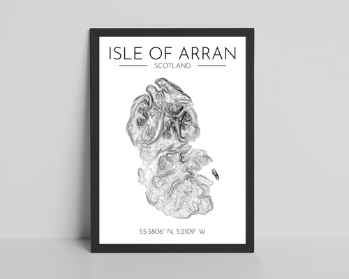 Isle arran topography map - isle,