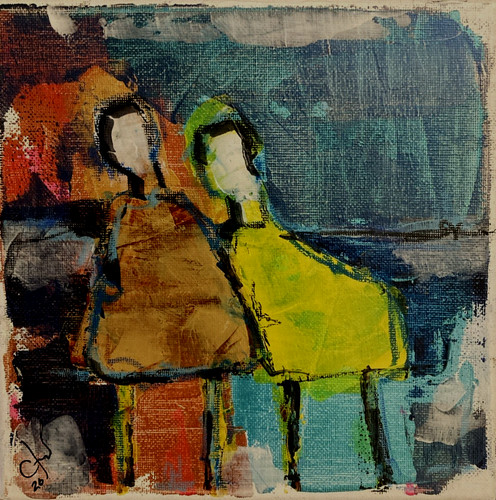 Abstract acrylic mixed - ,
