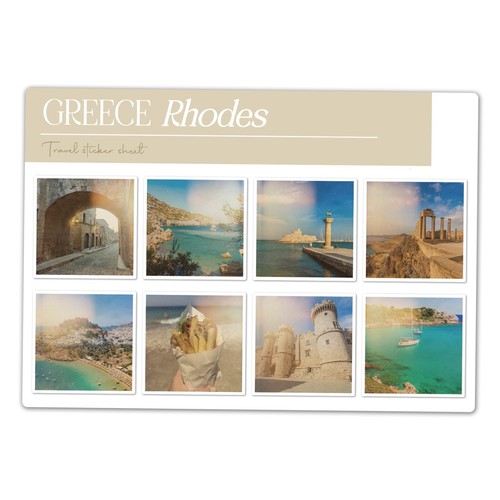 Sticker sheet rhodes vinyl - a5,