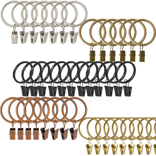 Curtain rings with clips metal - curtain,