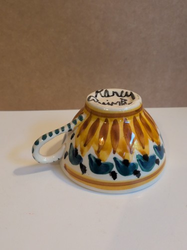 Hand painted blue green and - green,
