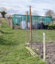 metal fence posts (heavy Duty).  14 available £9 each approx 5' 8" high