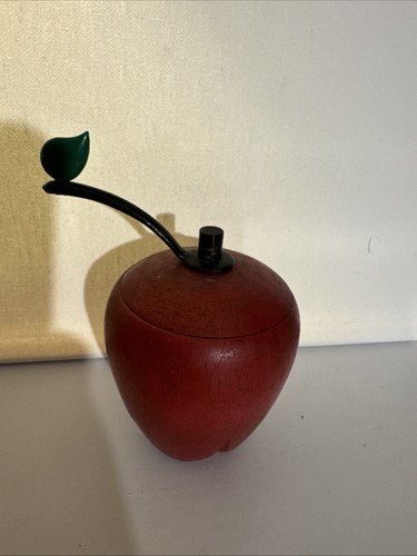 Red apple wooden pepper - wooden, mill