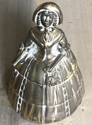 Vintage brass crinoline lady - brass,