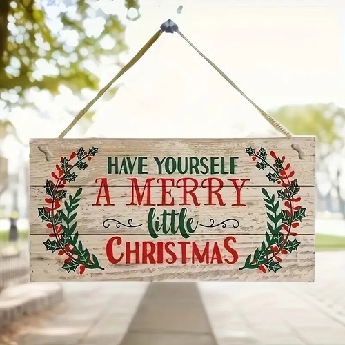 Christmas wooden hanging - wooden,