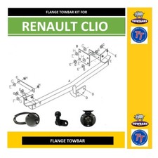 Flange Towbar for Renault Clio II Hatchback & Van 1998 to 2005 & Campus 05>10