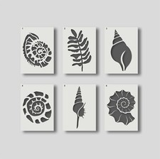 Shell Stencils - Shell and Fossil Stencils for Home Decor. GROUP 1
