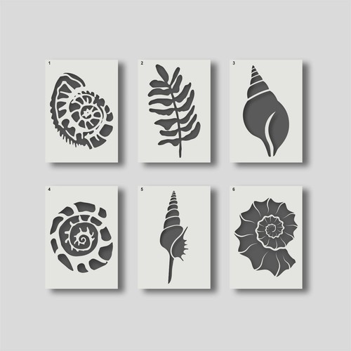 Shell stencils and - stencils,