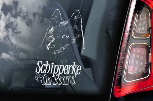 Schipperke sticker car window - car,