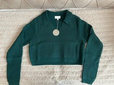 Apricot Cropped Ribbed Jumper Size 16 XL New