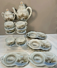 Antique Yokohama Japanese Fine Porcelain Tea Set for 6 Early 1900s