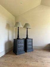 Pair of antique bedside chests