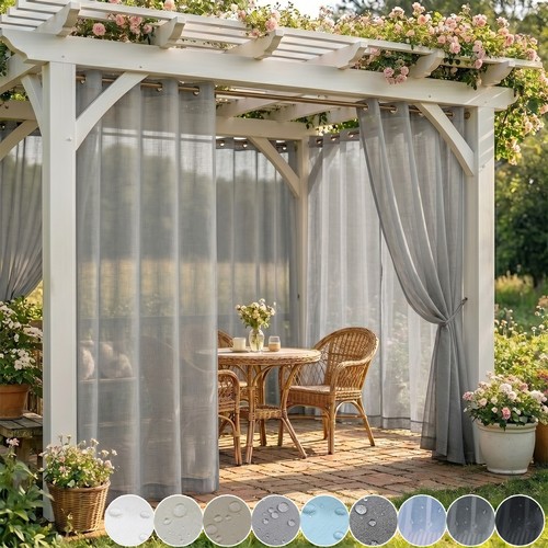 Waterproof outdoor voile sheer - waterproof,