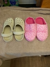 Crocs and Barbie Slippers Size