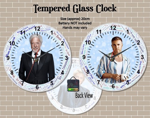 20cm tempered glass clock - 20cm,
