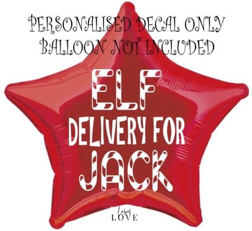 Personalised elf sticker - personalised,