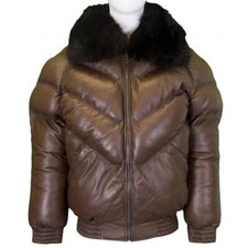Men's Real Lambskin Brown