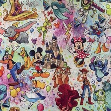 Castle Disney Character Fabric