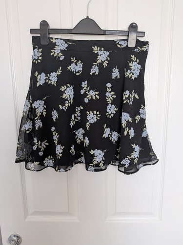 Girl black floral - black, chiffon