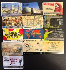 13 assorted Mercury Phonecards - used