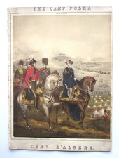 Camp Polka Victorian Illustrated Antique Music Sheet Crimea War Queen Albert