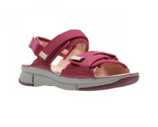 Clarks Ladies TRI WALK  Berry Combi leather Trigenic Sandals UK 4.5 D EU 37.5