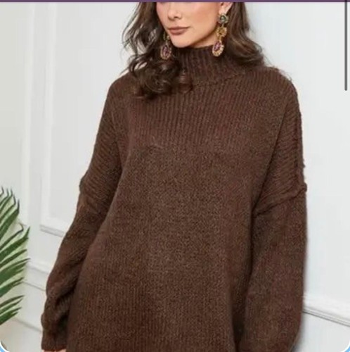 Women chunky knit - sweater, |