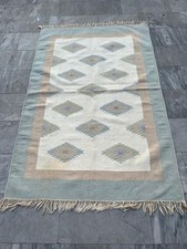 Handmade Flatweave Anatolian Turkish Pure Wool Kilim Rug Pictorial Carpet