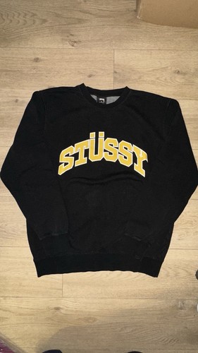 Stussy black sweatshirt jumper - sweatshirt,