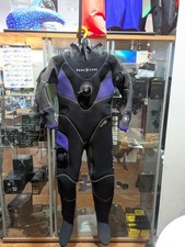 Aqualung Blizzard Pro scuba dry suit small neoprene latex seals foot size 21cm