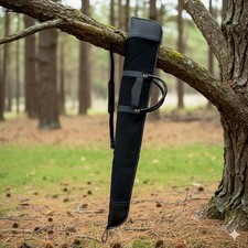 Canvas Leather Shotgun Slip Padded Gun Bag Hunting Shooting Gun Carry Case UK
