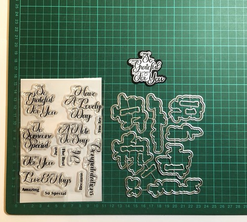 Sentiments stamps die - set,