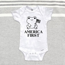 America First Cute Baby Frog