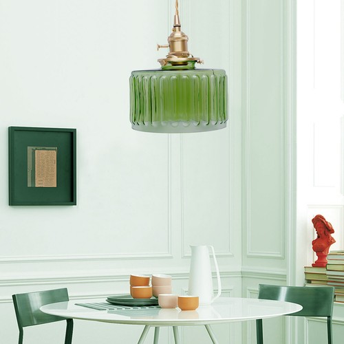 Retro green glass ceiling - retro,